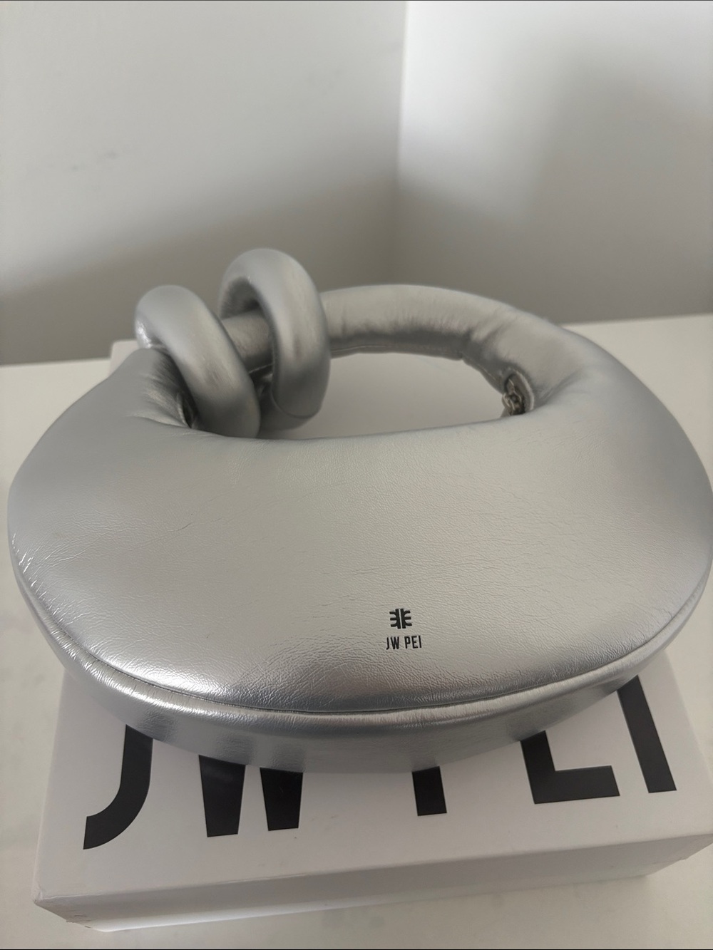 JW PEI Metallic Silver Mini Bag